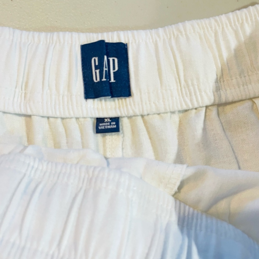 NWT GAP Women's XL White Linen Pull-On Shorts - Picture 7 of 9